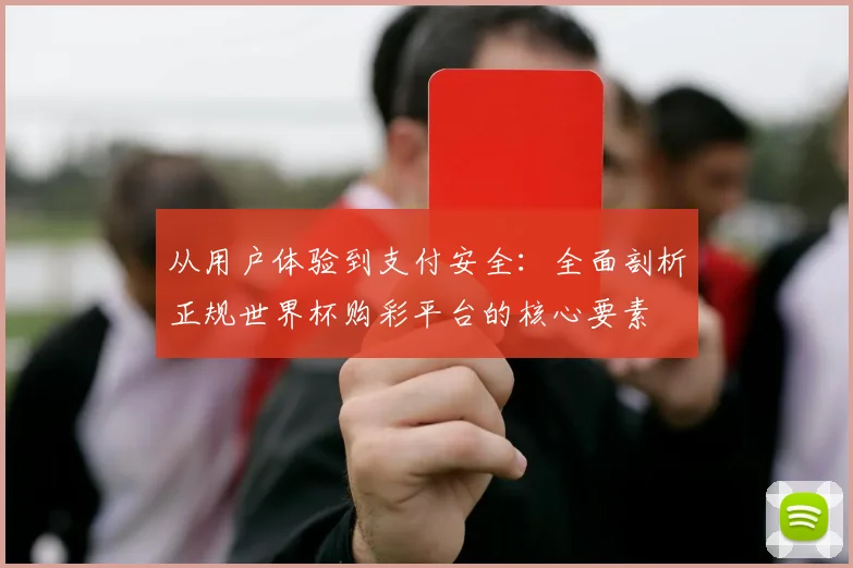从用户体验到支付安全:全面剖析正规世界杯购彩平台的核心要素